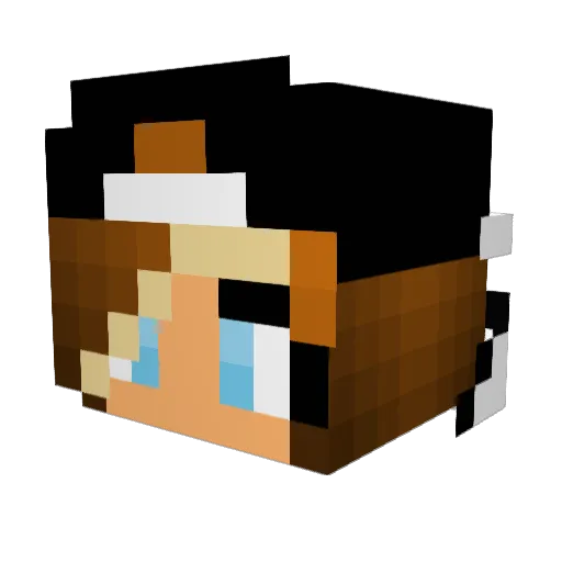 GreGre1000 Minecraft avatar head, 3D render