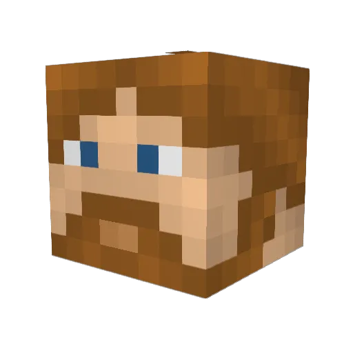 GreMLeeN Minecraft avatar head, 3D render