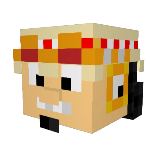 GreanApathy Minecraft avatar head, 3D render