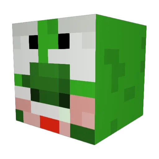 GreaseINC Minecraft avatar head, 3D render