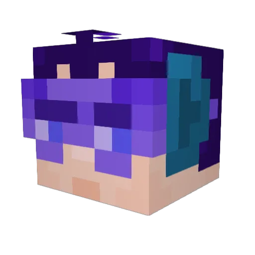GreaseWeasel Minecraft avatar head, 3D render