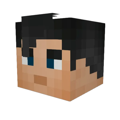 Greaser123 Minecraft avatar head, 3D render