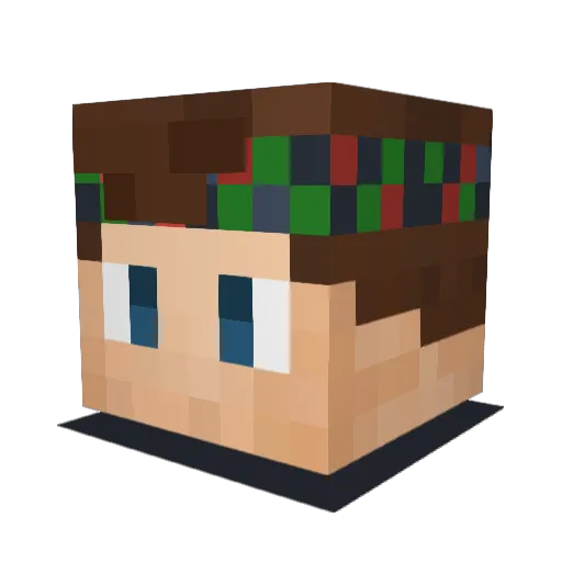 GreasyBeaner Minecraft avatar head, 3D render