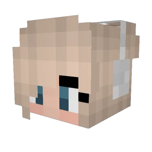GreasyCheesey Minecraft avatar head, 3D render
