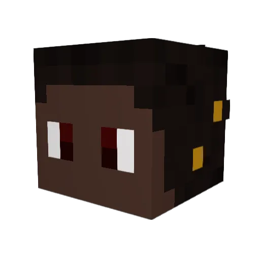 GreasyDirt Minecraft avatar head, 3D render