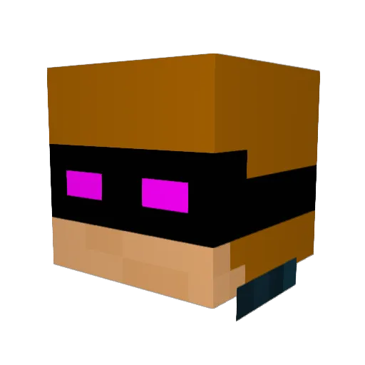 GreasyGrandad Minecraft avatar head, 3D render