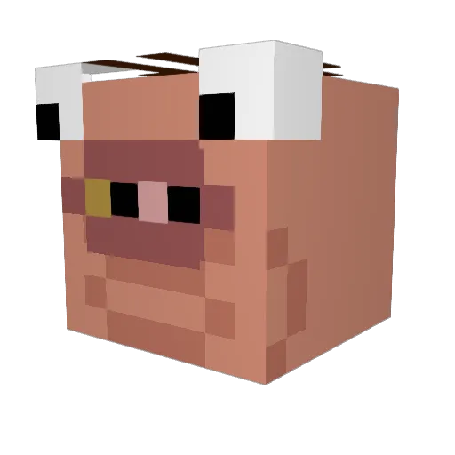 GreasyItalians Minecraft avatar head, 3D render