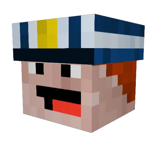 GreasyOuid Minecraft avatar head, 3D render