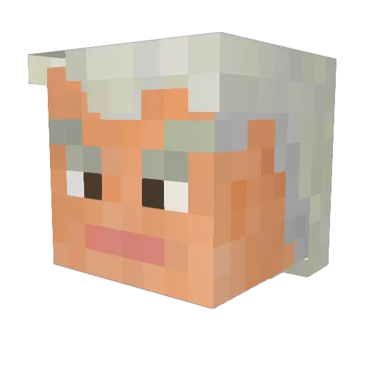 GreasyStrangler Minecraft avatar head, 3D render