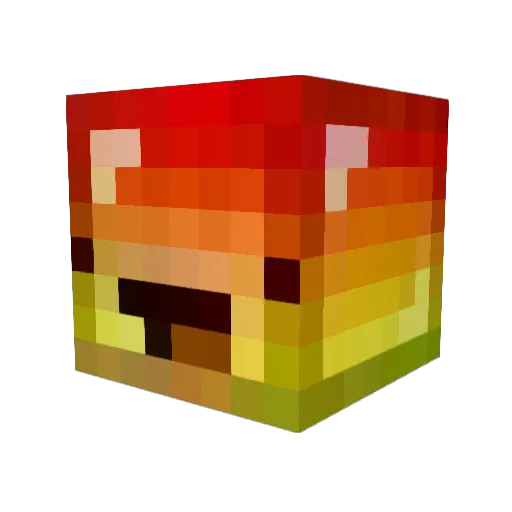 GreatArists Minecraft avatar head, 3D render