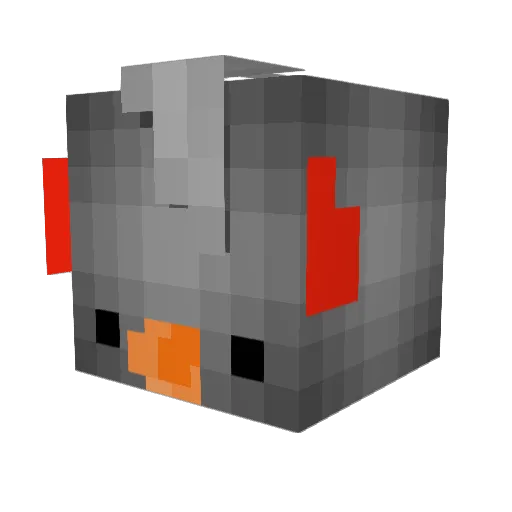 GreatAxolotl Minecraft avatar head, 3D render