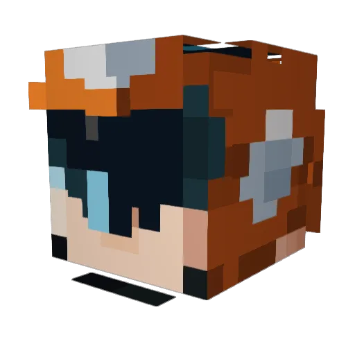 GreatBeastMan Minecraft avatar head, 3D render