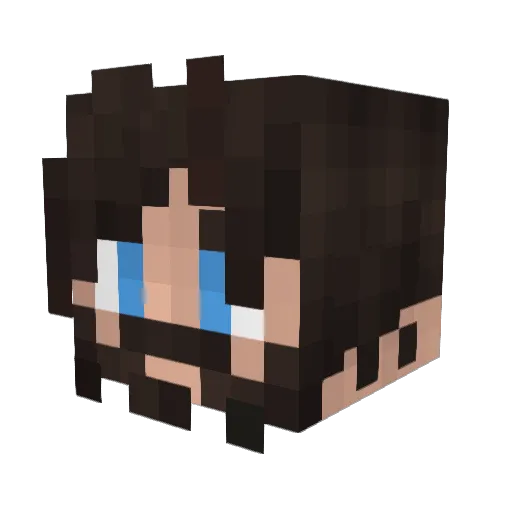 GreatBritt Minecraft avatar head, 3D render