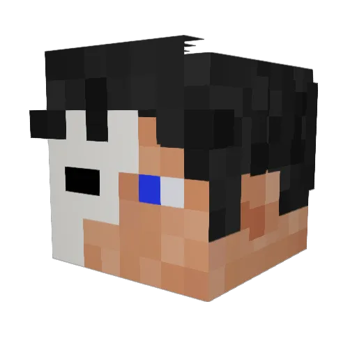 GreatD100 Minecraft avatar head, 3D render