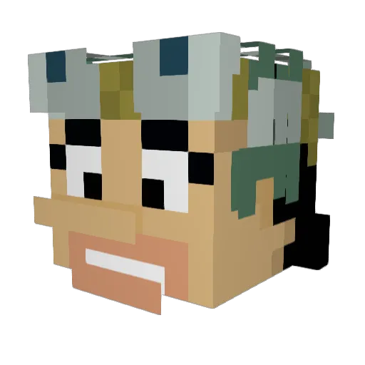 GreatGoatHead Minecraft avatar head, 3D render