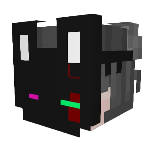 GreatGrays_ Minecraft avatar head, 3D render