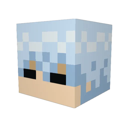 GreatKarasio Minecraft avatar head, 3D render