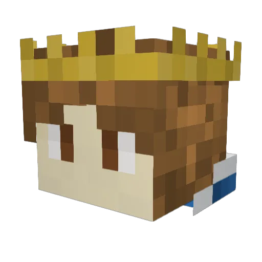 GreatKingCurtis Minecraft avatar head, 3D render