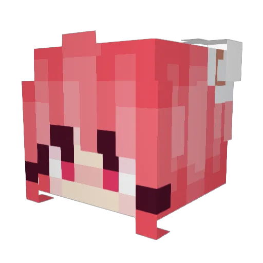 GreatNoticing Minecraft avatar head, 3D render