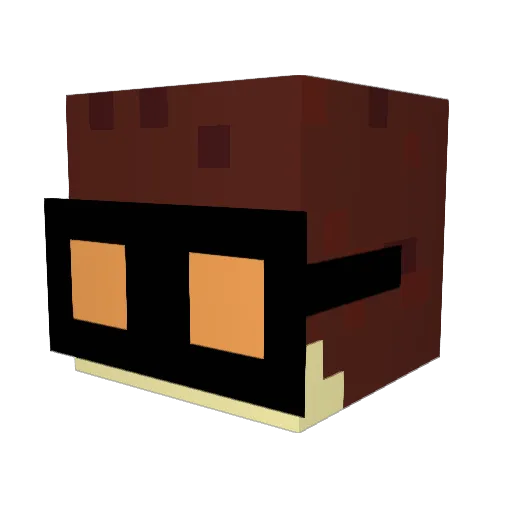 GreatRedRay Minecraft avatar head, 3D render