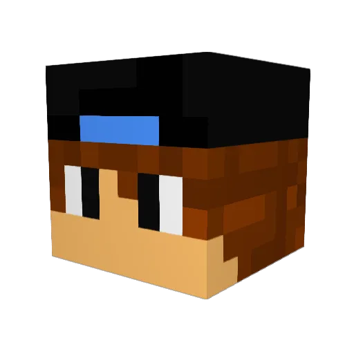 GreatSID Minecraft avatar head, 3D render