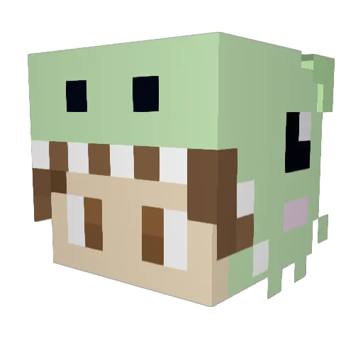 GreatSnowLeopard Minecraft avatar head, 3D render
