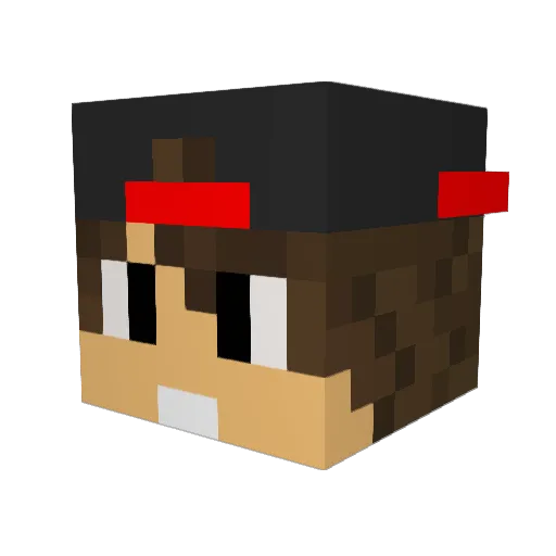 GreatTimo Minecraft avatar head, 3D render