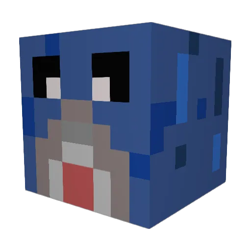 GreatWhiteMC Minecraft avatar head, 3D render