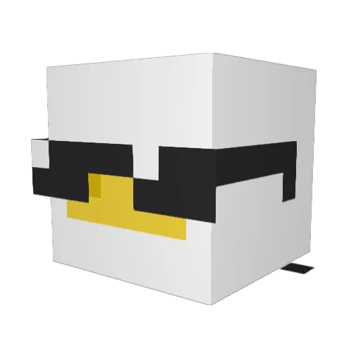 Great_Britain_ Minecraft avatar head, 3D render