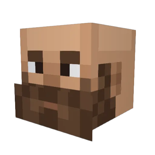 Great_Parzival Minecraft avatar head, 3D render