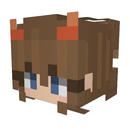 Great_The_Cait Minecraft avatar head, 3D render