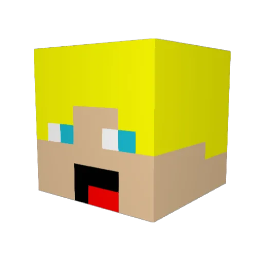 Greatchant Minecraft avatar head, 3D render