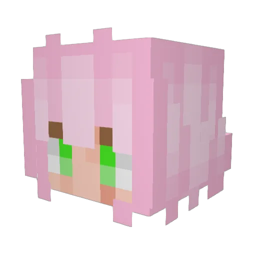 GreaterKnownHuma Minecraft avatar head, 3D render