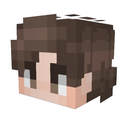 GreaterOcean Minecraft avatar head, 3D render