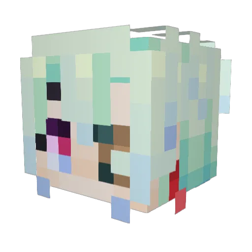 GreatestBud Minecraft avatar head, 3D render