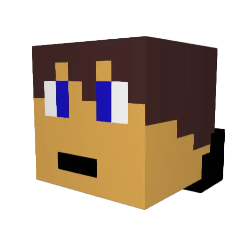GreatestJake Minecraft avatar head, 3D render