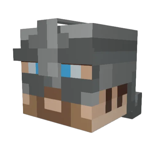 Greatnesss Minecraft avatar head, 3D render