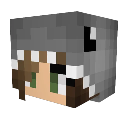 Greatwhite74 Minecraft avatar head, 3D render