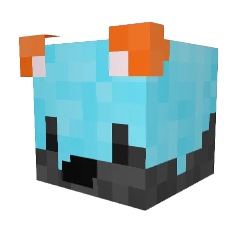 Grebb Minecraft avatar head, 3D render