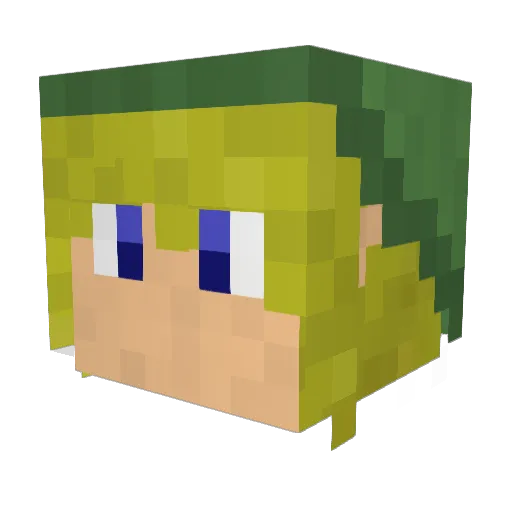 Grechi Minecraft avatar head, 3D render