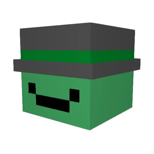 Gredily Minecraft avatar head, 3D render
