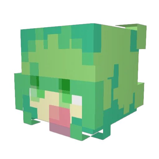 Gredyn Minecraft avatar head, 3D render