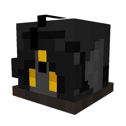 Gredyy Minecraft avatar head, 3D render