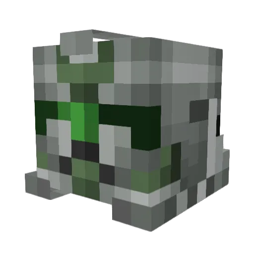 Gree1945 Minecraft avatar head, 3D render