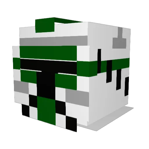 Gree2813 Minecraft avatar head, 3D render