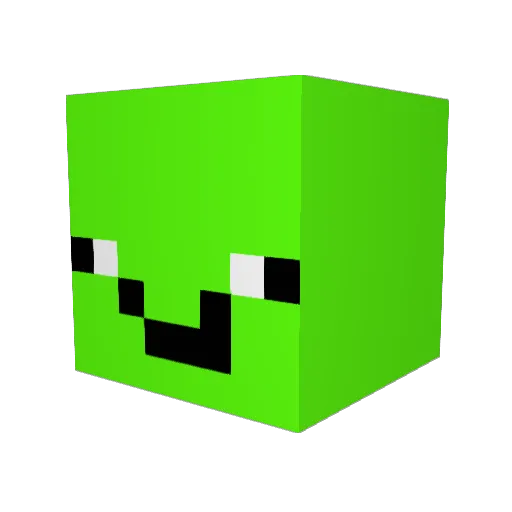 GreeN_Four Minecraft avatar head, 3D render