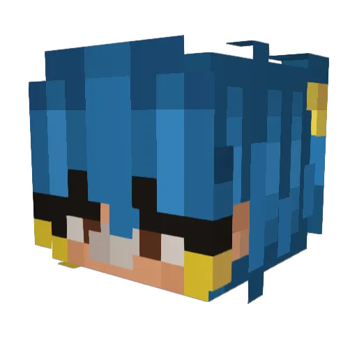 Gree___ Minecraft avatar head, 3D render