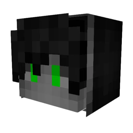 Greeds Minecraft avatar head, 3D render