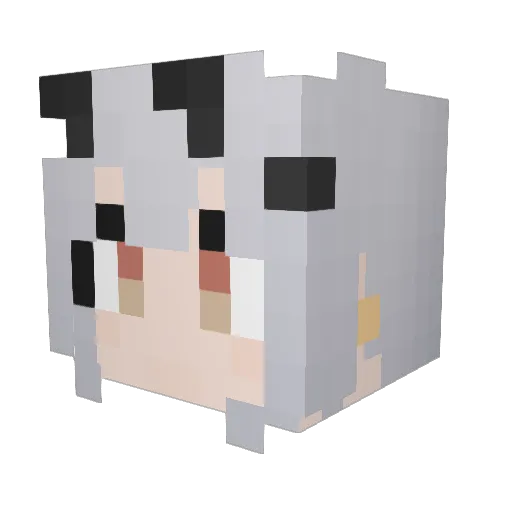 GreedyBronze Minecraft avatar head, 3D render