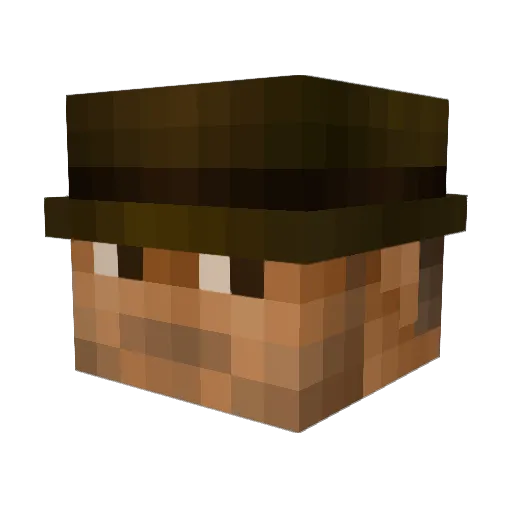 GreedyGinger Minecraft avatar head, 3D render
